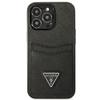GUESS futerał do IPHONE 13 Pro GUHCP13LPSATPK (Saffiano Double Card Triangle) czarny