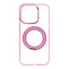 Etui na iPhone 15 PRO Frame Circle Stand zgodne z MagSafe różowe