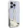 GUESS futerał do IPHONE 15 Pro Max GUHCP15XLFCSEGT (Liquid Glitter Gold Stripes) transparentny