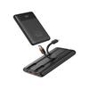 Powerbank PD3.0 3A 22,5W 10000 mAh z wbudowanymi kablami USB C / Lightning Charmast W1202 czarny 0INT