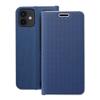 Etui z klapką na iPhone 12 / 12 PRO Luna Book Carbon niebieskie