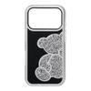 Etui na iPhone 18 Pro Max / 17 Pro Max Teddy Bear srebrne