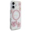 GUESS futerał do IPHONE 16 kompatybilny z MagSafe GUHMP16SRBFGFGMP (Resin Flowers and Glitter) pink