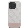 GUESS futerał do IPHONE 16 Pro Max GUHCP16XG4GLPI (4G PU Bottom Stripe) różowy