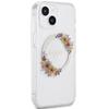 GUESS futerał do IPHONE 15 kompatybilny z MagSafe GUHMP15SHFWFCT (Flowers Wreath) transparentny