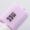 Ładowarka sieciowa do telefonu Forcell F-Energy GaN III Crystal Color USB C + USB A QC4.0 PD 33W + kabel USB C do USB C VT-41 fioletowa 0INT