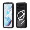 Futerał do Samsung S25 Shellbox MARS wodoodporny z metalowym ringiem czarny