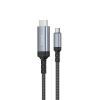 Kabel USB C do HDMI Hoco 4K 30Hz 2 m UA43 stalowy szary