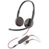 Słuchawki przewodowe nauszne Jack 3,5 mm / USB A Poly Blackwire C3225 czarne