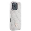 GUESS futerał do IPHONE 16 Pro GUHCP16LP4TDPP (PU Leather 4G Triangle Strass) różowy