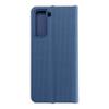 Etui z klapką na Samsung S21 Luna Book Carbon niebieskie