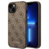 GUESS futerał do IPHONE 14 Plus GUHCP14MG4GFBR (4G Gold Logo) brązowy