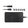 Uniwersalny zasilacz do laptopa 65W Forcell F-Energy USB C + 6 końcówek E856 czarny