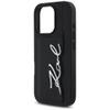KARL LAGERFELD futerał do IPHONE 16 Pro KLHCP16LPGPVKSK (Grained PU Cardslot Metal Signature) czarny