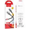 Kabel USB C do USB C Hoco 3A 60W Silikonowy 2 m X109 czarny