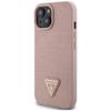 GUESS futerał do IPHONE 13 / 14 / 15 GUHCP15SPCRTHCP (Croco Triangle Metal Logo) różowy