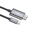 Kabel USB C do HDMI Hoco 4K 30Hz 2 m UA27 stalowy szary