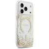 GUESS futerał do IPHONE 17 Pro kompatybilny z MagSafe GUHMP17LRGRGED (Resin Bottom Glitter) złoty