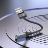 Adapter AUX USB A (męski) do Jack 3,5 mm (żeński) Hoco UPA32D czarny