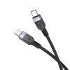 Kabel USB C do USB C Hoco 3A 60W Silikonowy 2 m X109 czarny