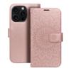 Etui z klapką na iPhone 16 PRO Mezzo Book mandala złoto-różowe
