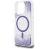 GUESS futerał do IPHONE 16 Pro kompatybilny z MagSafe GUHMP16LRGRGEU (Resin Bottom Glitter) fioletowy