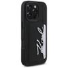 KARL LAGERFELD futerał do IPHONE 16 Pro KLHCP16LPGPVKSK (Grained PU Cardslot Metal Signature) czarny