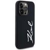 KARL LAGERFELD futerał do IPHONE 14 Pro KLHCP14LSCMSMVK (Silicone Sign Metal Logo) czarny