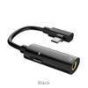 Adapter AUX 2w1 USB C do Jack 3,5 mm / USB C Hoco LS19 czarny