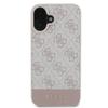 GUESS futerał do IPHONE 16 Plus GUHCP16MG4GLPI (4G PU Bottom Stripe) różowy