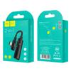 Adapter AUX 2w1 USB C do Jack 3,5 mm / USB C Hoco LS19 czarny