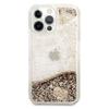 GUESS futerał do IPHONE 14 Pro GUOHCP14LGLHFLGO (Liquide Glitter Charms) złoty