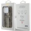 GUESS futerał do IPHONE 15 Pro Max GUHCP15XH4PSEGW (4G Gold  Stripe) brązowy