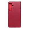 Etui z klapką na Samsung S25 FE Smart Pro Book skórzane bordowe