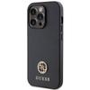 GUESS futerał do IPHONE 15 Pro GUHCP15LPS4DGPK (Strass Metal Logo) czarny