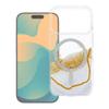 Etui na iPhone 18 Pro / 17 Pro Golden zgodne z MagSafe białe