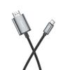 Kabel USB C do HDMI Hoco 4K 30Hz 2 m UA27 stalowy szary