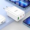 Ładowarka sieciowa do telefonu Hoco 2 x USB C + USB A QC3.0 PD 3A 35W + kabel USB C do Lightning N33 biała