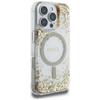 GUESS futerał do IPHONE 16 Pro kompatybilny z MagSafe GUHMP16LRGRGED (Resin Bottom Glitter) złoty