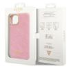 GUESS futerał do IPHONE 13 / 14 / 15 GUHCP14SHGCRHP (Croco Collection) różowy