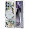 GUESS futerał do SAMSUNG S25 Ultra GUHMS25LHFLPEDH (Magnetic IML Metal Glitter Flowers Triangle) biały