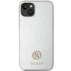 GUESS futerał do IPHONE 13 / 14 / 15 GUHCP15SPS4DGPS (Strass Metal Logo) srebrny