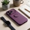 Etui na iPhone 18 Pro / 17 Pro Silicone Ring burgundowy