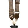GUESS uniwesalny pasek GUUCNP4DGMW (4G PU Strap Tether Patch Strass Metal Logo) brązowy