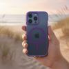 Futerał do Samsung A56 Frame Clear Hybrid Mag Cover zgodny z MagSafe fioletowy