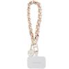 GUESS hand strap GUOUCHSAMC4P (Saffiano Chain Strap 4G Charm) różowy