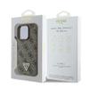 GUESS futerał do IPHONE 16 Pro GUHCP16LP4TDPW (PU Leather 4G Triangle Strass) brązowy