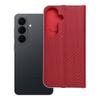 Etui z klapką na Samsung S26 Luna Book Carbon czerwone