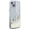 GUESS futerał do IPHONE 15 GUHCP15SLFCSEGT (Liquid Glitter Gold Stripes) transparentny