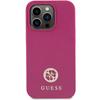GUESS futerał do IPHONE 15 Pro GUHCP15LPS4DGPP (Strass Metal Logo) różowy